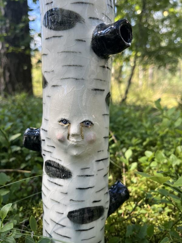 Birch tree, 2025, ceramic sculpture, 30cm