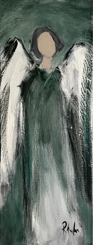 Raimo Mattsson, Angel’s Whisper, 2025, 30cm x 80cm, akryl på canvas