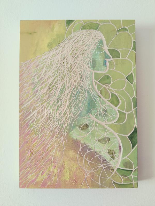 Tiina Miettinen
Äiti Maa
Kaiverrus ja akryylimaalaus puulle
40x30x3cm
2025