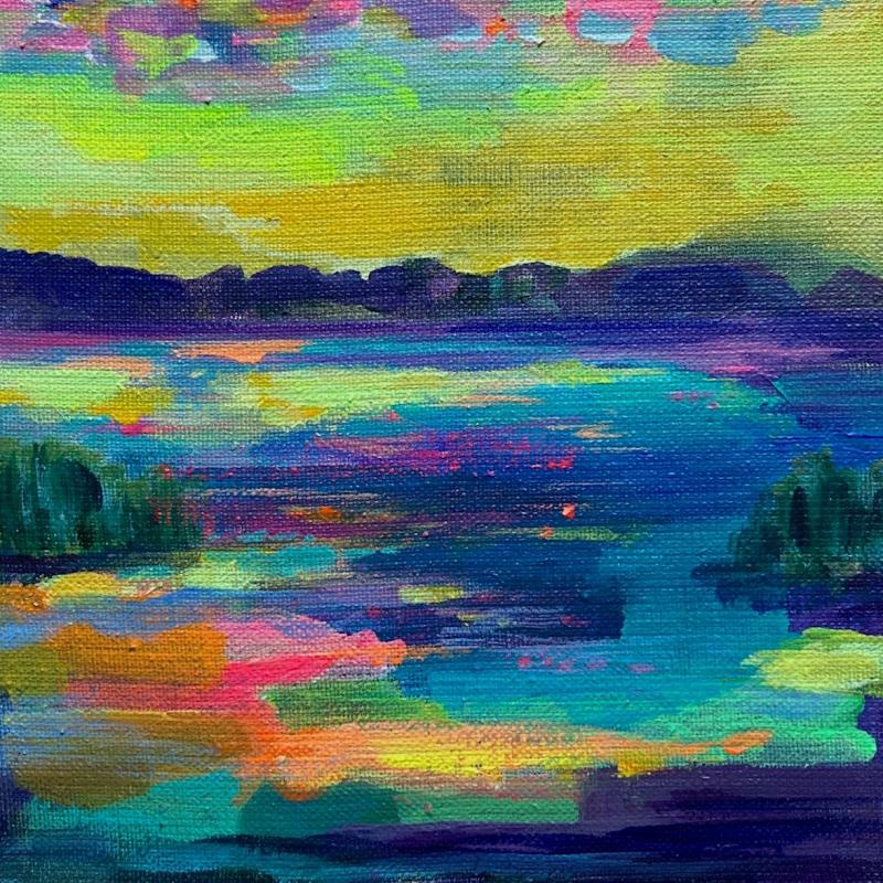 Kesäyö, 20x20, akryyli kankaalle, 2025