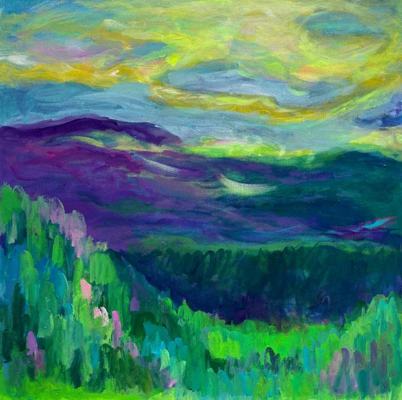 Kohti, 50x50, akryyli kankaalle, 2025