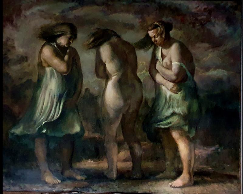 Stunden före, 250x200cm , oljemålning 