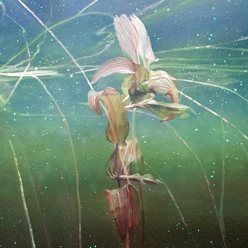 Johanna Mäkitalo, Ahvenvita II (yksityiskohta), 2025, öljy kankaalle, 100 x 70 cm