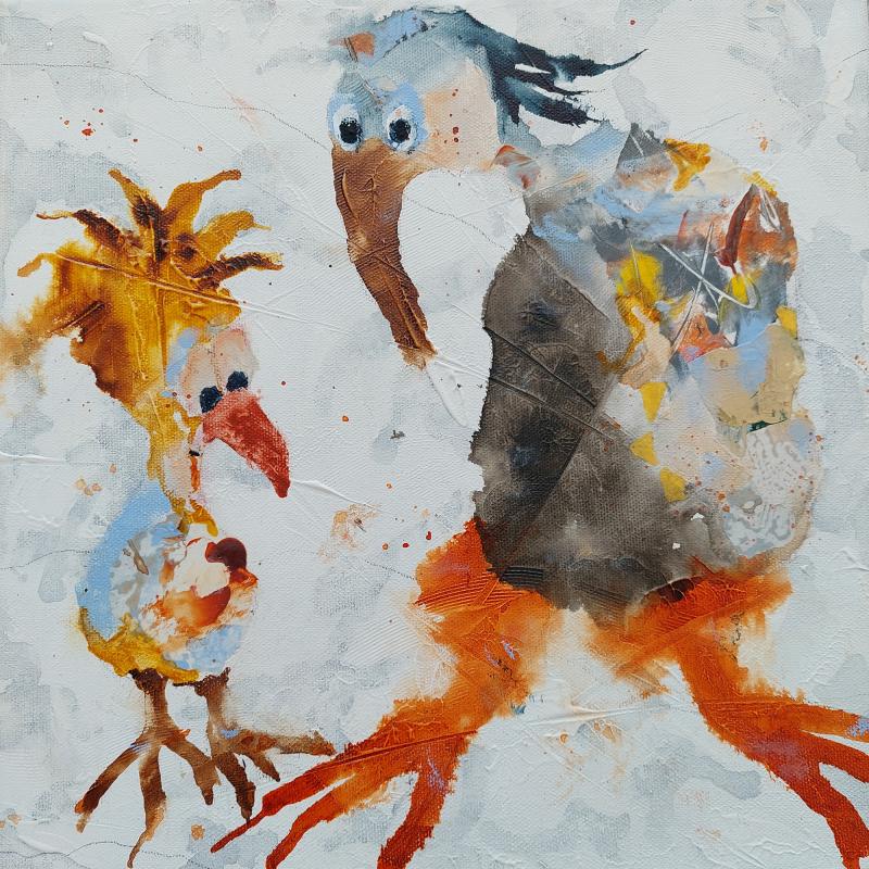 Carola Hägg, "Wilma + Henry", blandteknik, 30x30 cm, 2026