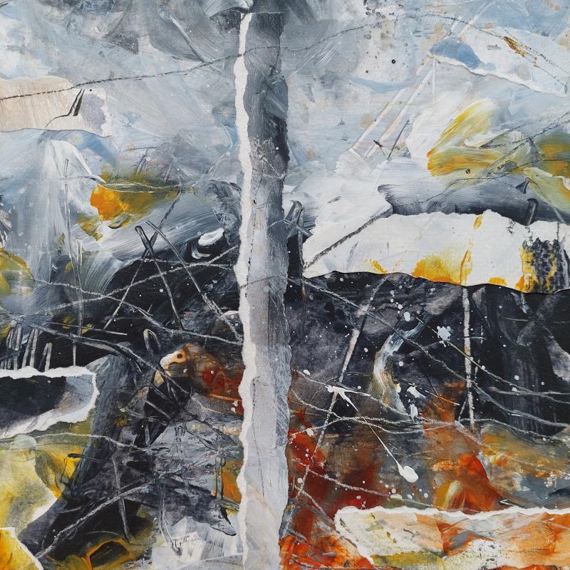 Carola Hägg, "Storm", blandteknik, 32,5x32,5, 2024