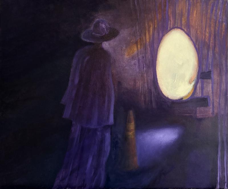 Kristiina Lempiäinen-Trzaska, Okänd, 2025, oljemålning på duk, 50 x 60 cm / Tuntematon, 2025, öljymaalaus kankaalle, 50 x 60 cm / Unknown, 2025, oil painting on canvas, 50 x 60 cm