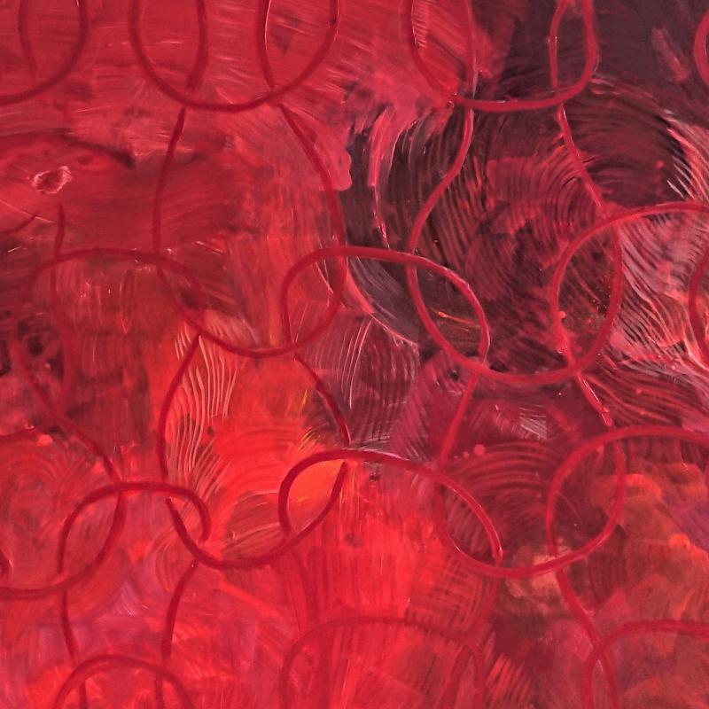 Riitta Posti, Pudonnut silmukka, 80 cm x 100 cm, tempera ja öljy levylle, 2023