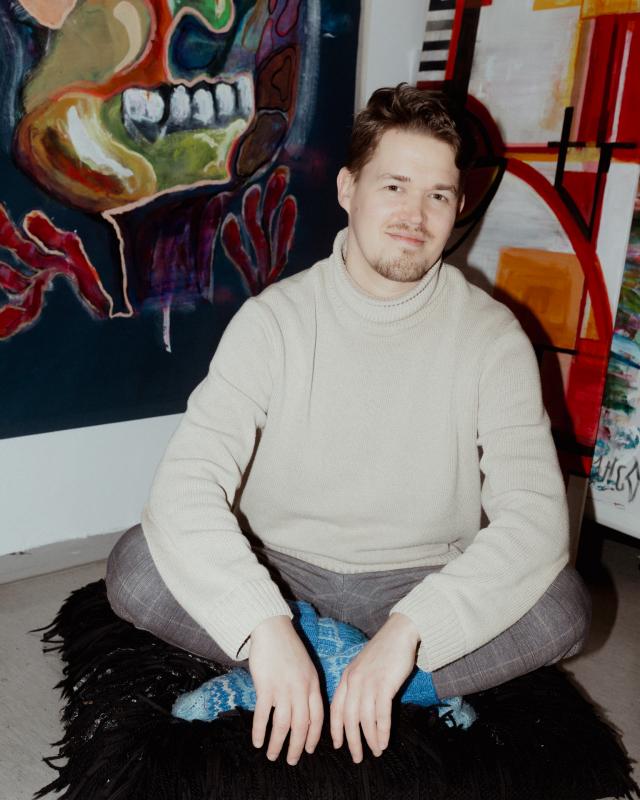 Janneblanco Ateljee33 työhuoneella. 