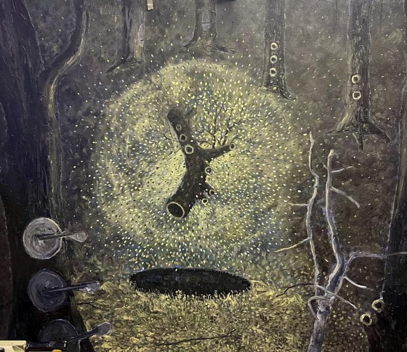 Jordens sång.  135 x 155 olja 2026