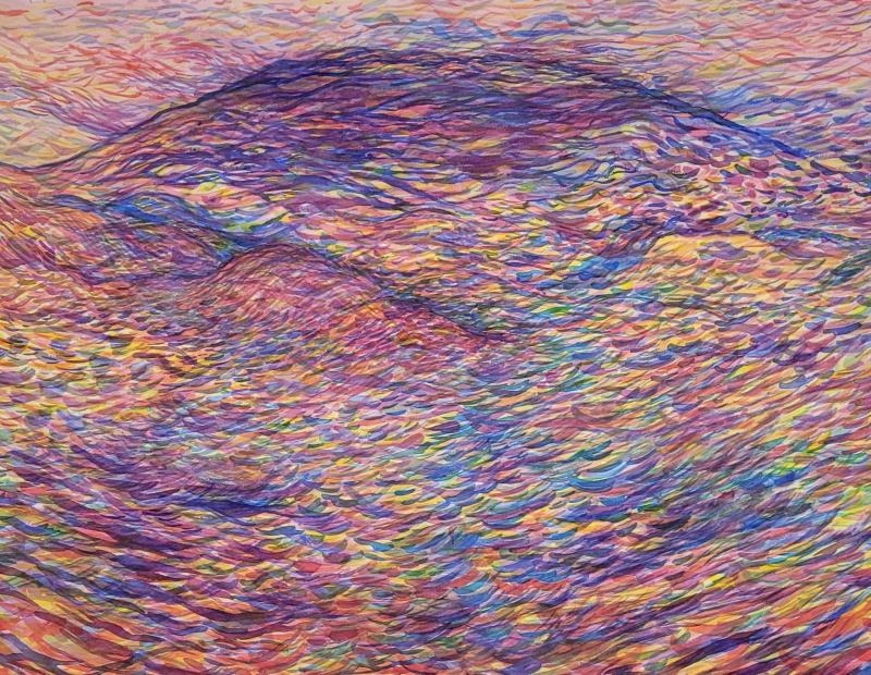 Hanna Räisänen, Kun pohjoinen kutsuu, akvarelli, 2023