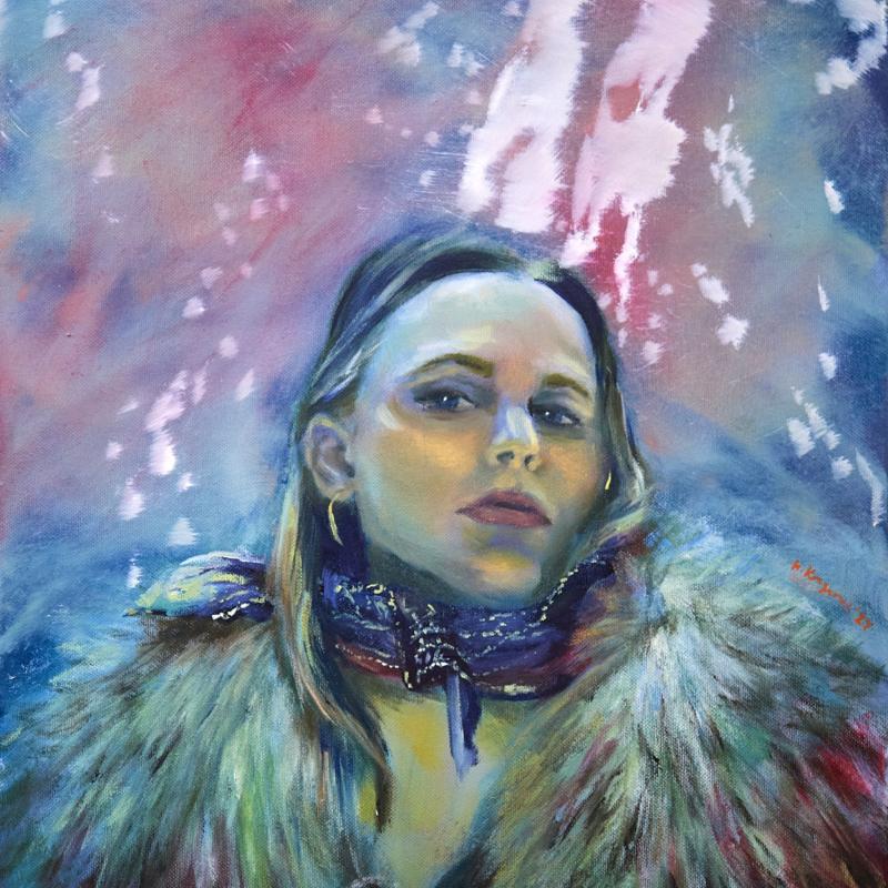 Porträtt av konstnären | olja på linne, 2024