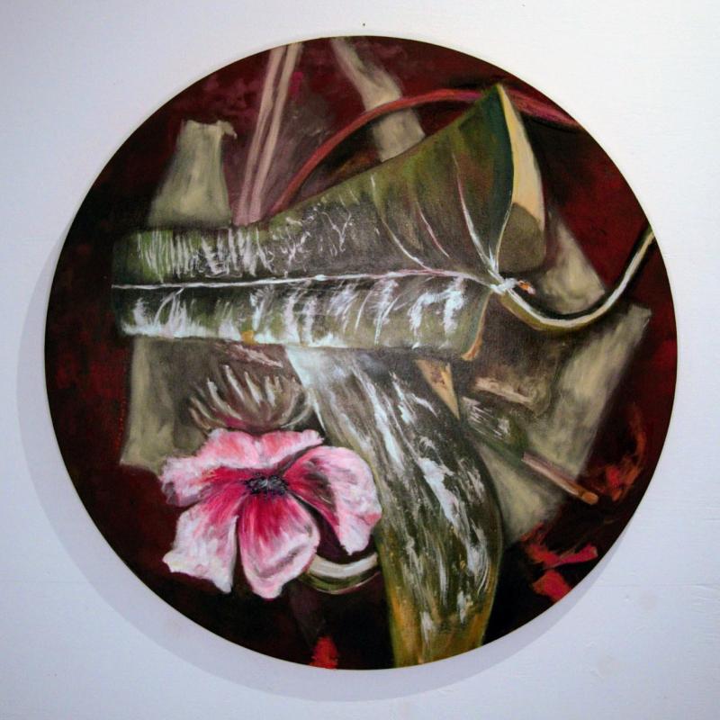 Monstera | tempera och olja på dyk, 2025