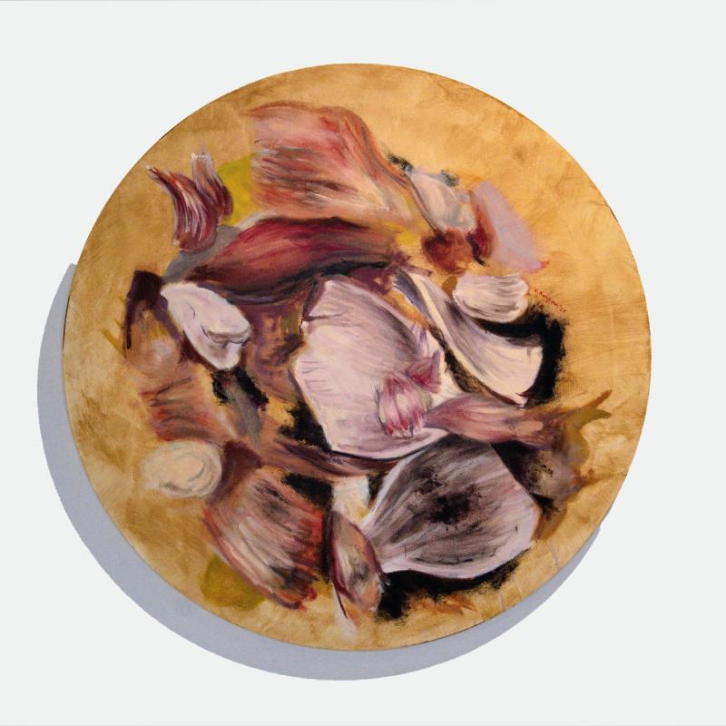 Bevingad | tempera och olja på dyk, 2025