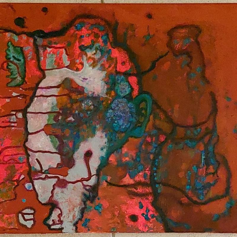 Sirja-Erika Virpikari. 2024. EMO. Akryyli kankaalle. 40x45 cm. 