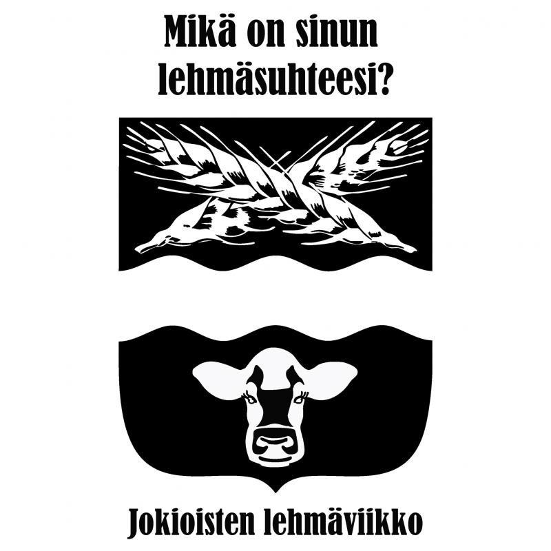 Jokioisten lehmäviikko -logo. Vektorigrafiikka 2025.