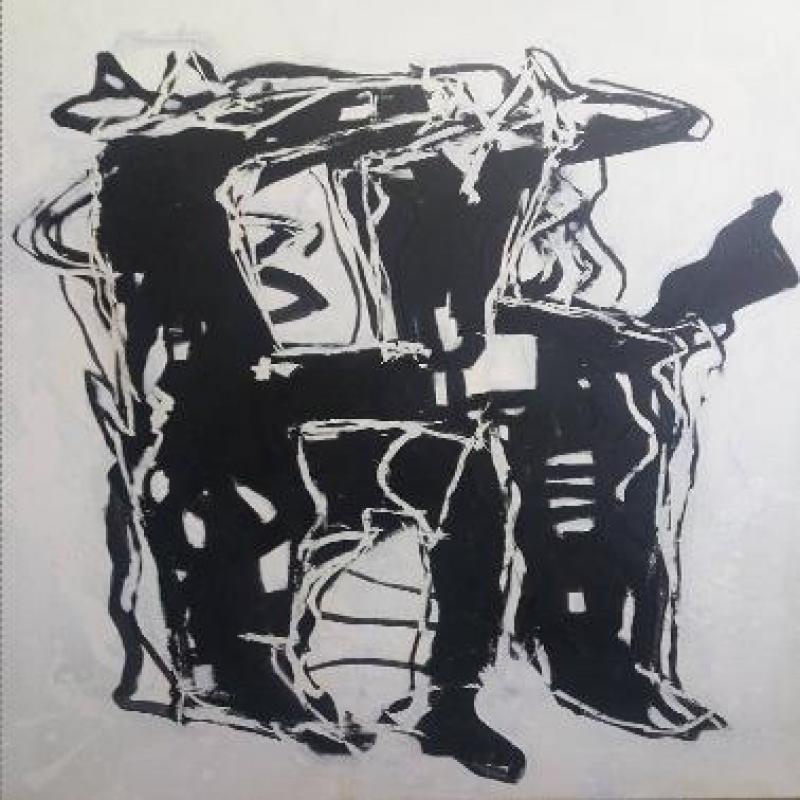 "Parhästar" Akryl på duk.