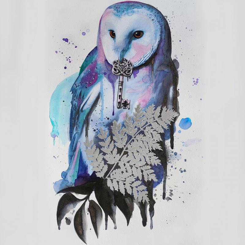 Scarlet Nuoskanen, "The Secret", watercolour and ink on paper, 33 x 48cm, 2026. 