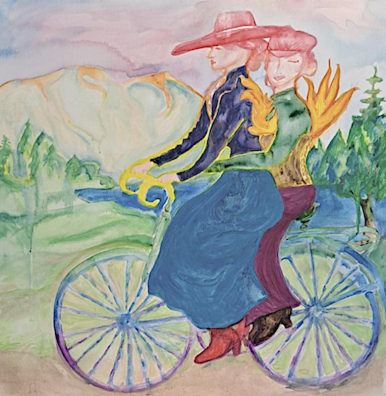 Dykes On Bikes, 2025, akryyli, 70x80