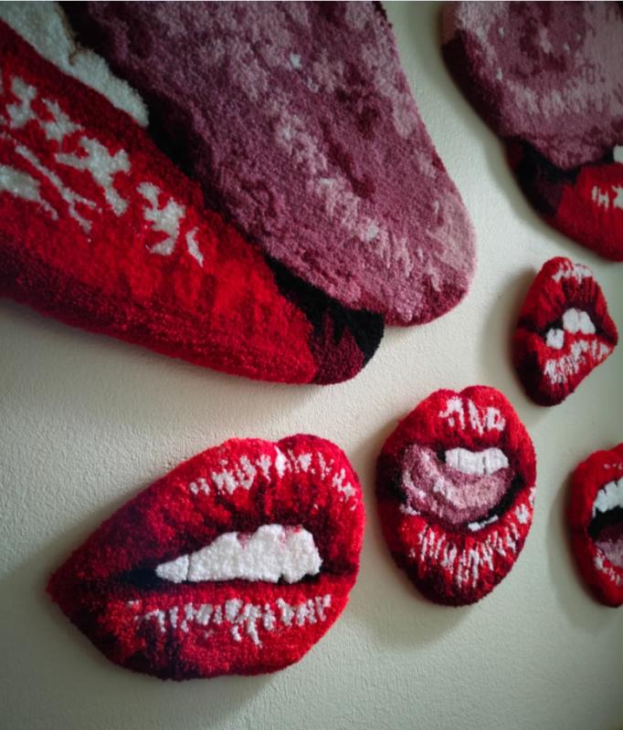 Heidi Linsén, useampi teos, tuftattu akryylilanka, 2025