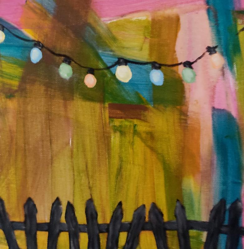 Huviaika ja -paikka, 2025, 30x40cm, Arkyyli ja öljy kankaalle
