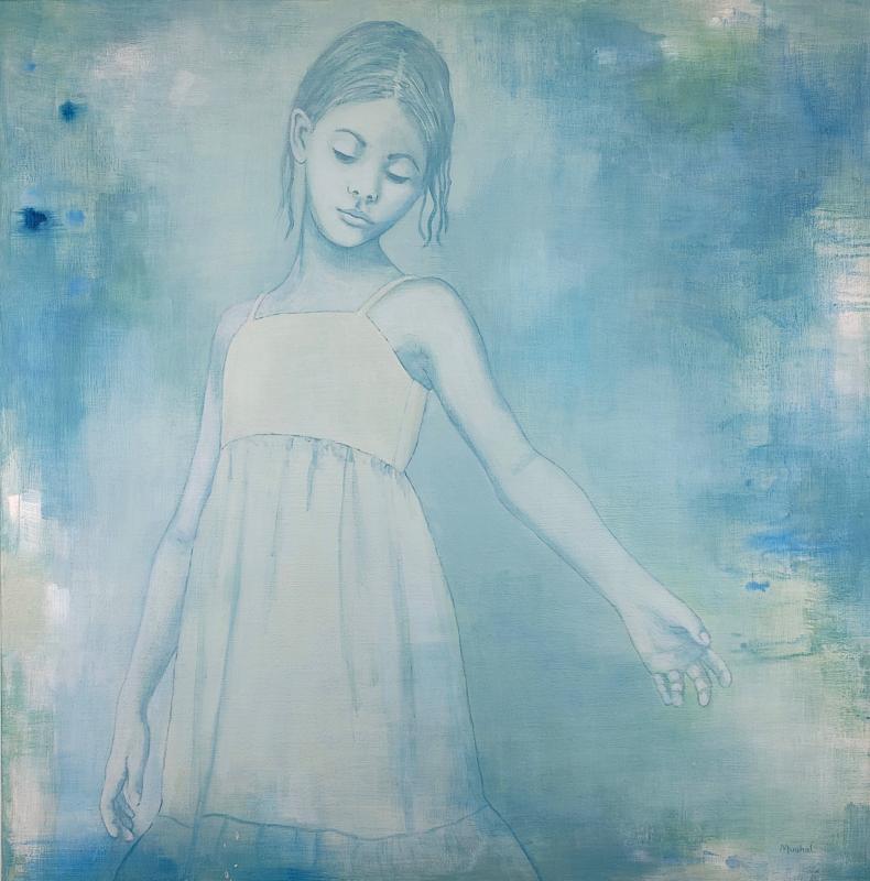 Tanssi, 100 x 100 cm, akryyli kankaalle 2025 Maria Mughal