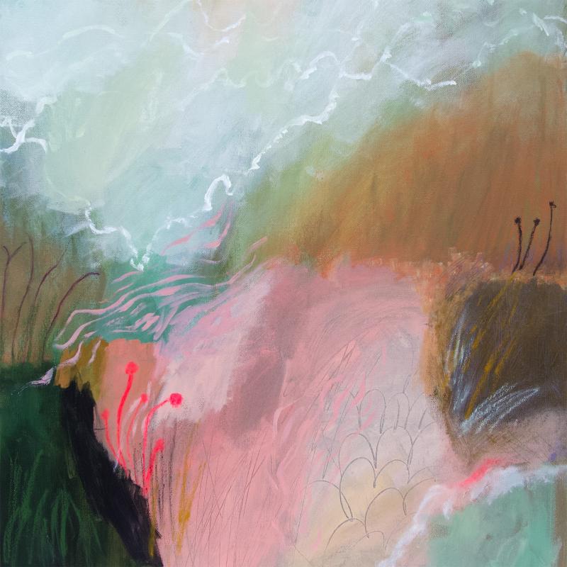 Tanja Riutta, Haluan uskoa taikoihin, akryyli kankaalle, 60 x 80, 2025