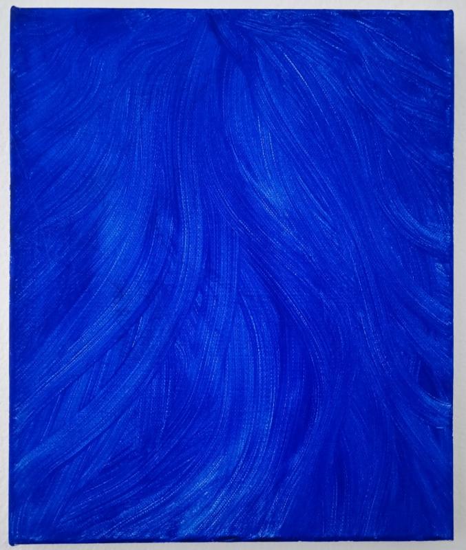 kai alonte, "empty presence / the well", acrylic on canvas, 2025