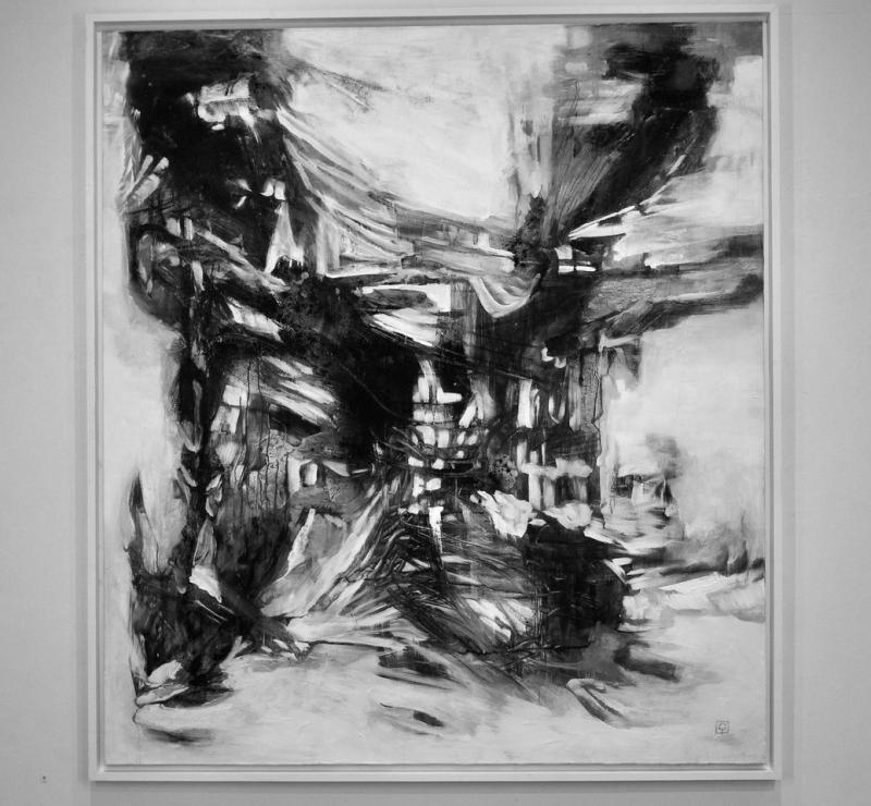 Maasta- ikuisuus, hengittää, akryyli 190 cm x 170 cm