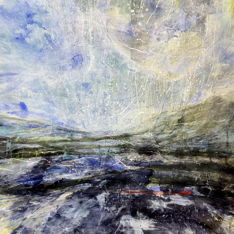 Marjo Pitko, Monta taivasta, 2025, muste japaninpaperille ja kankaalle