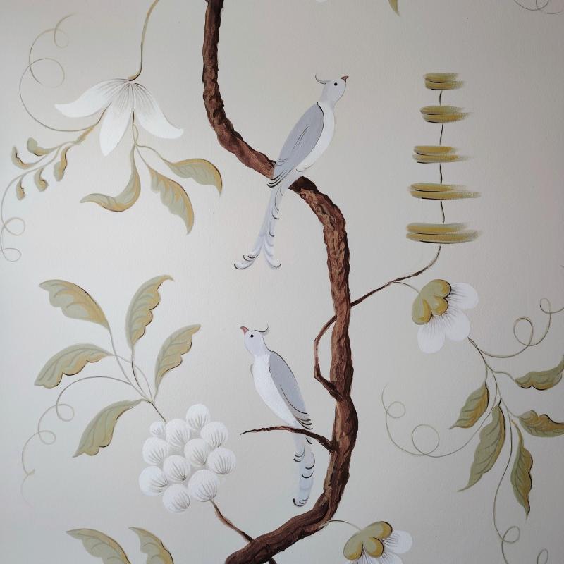 Detalj av en muralmålning.