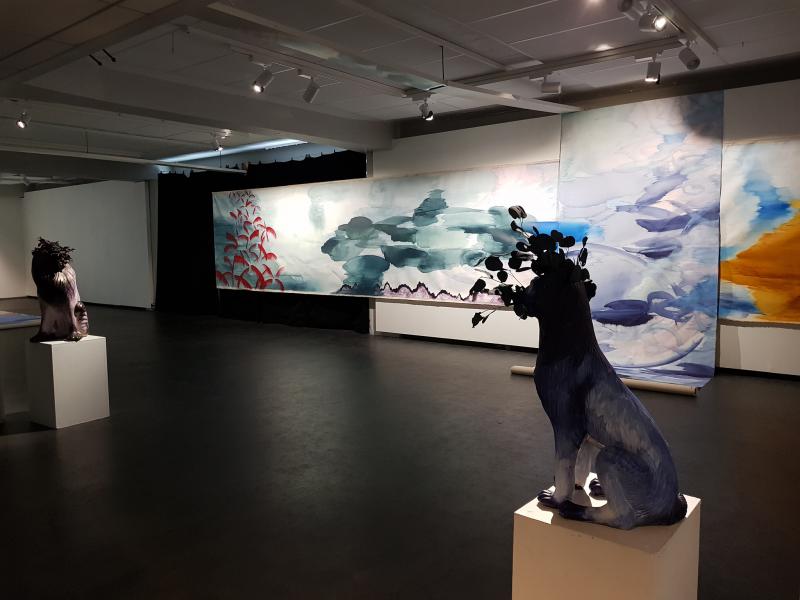 Anu Haapanen, Monster's Paradise, 2024, maalausinstallaatio