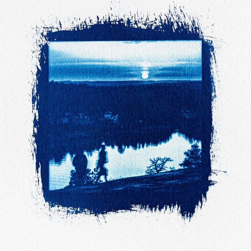 Cyanotypi  på akvarellpapper, Love Badhusberget