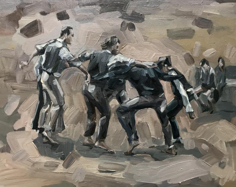 Khoros, oil on canvas, 40 x 50 cm, 2024