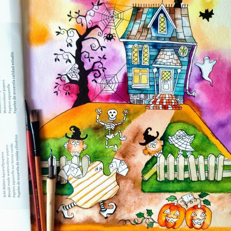 Minna Lehväslaiho, Halloween-kuvitus työn alla