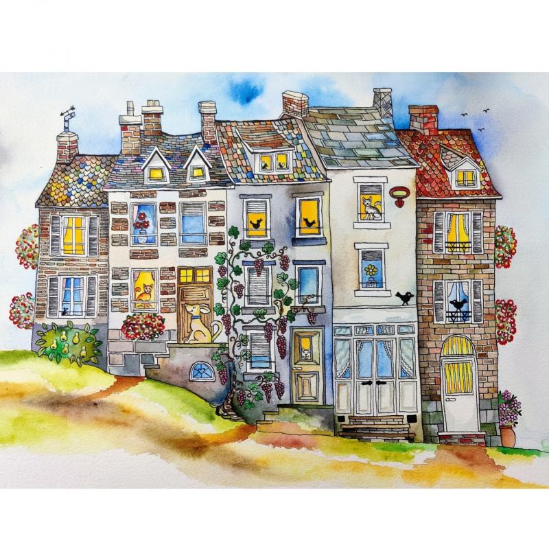 Minna Lehväslaiho, "Vassy" 2024, Akvarelli