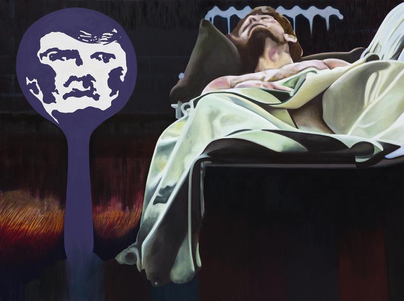 Mikko Ängeslevä / Unen omainen / Öljy kankaalle / 130 x 179 cm / 2024