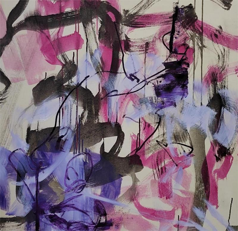 Paula Holopainen, Etsijä, 2023, keltuaistempera ja öljy, 155x110 kankaalle,