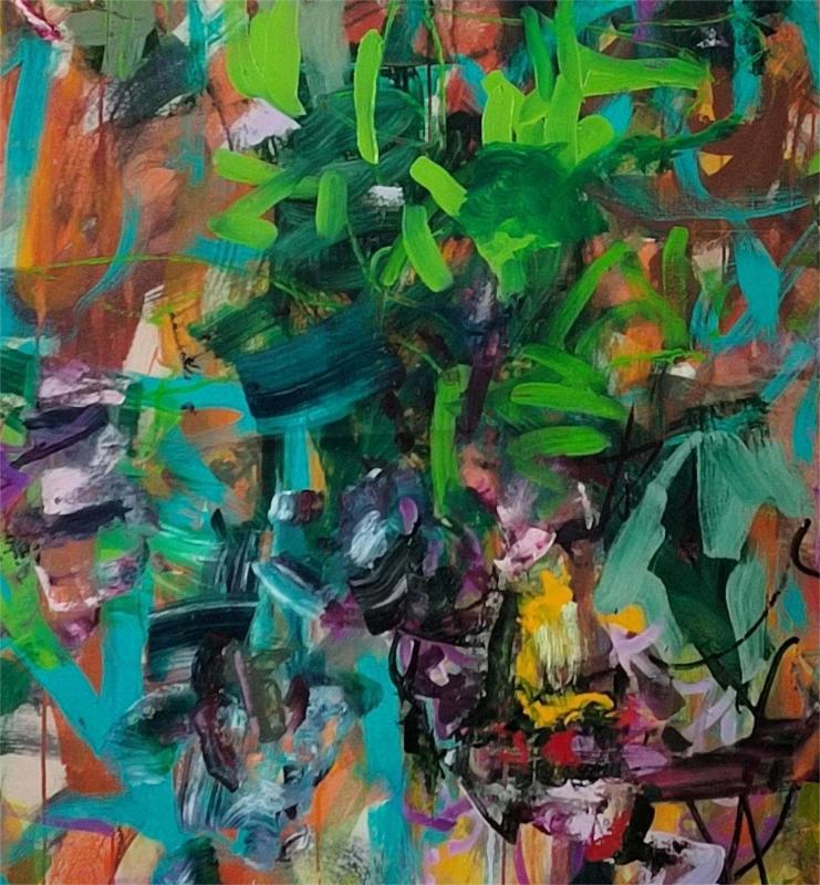 Paula Holopainen, Katmandu, 2022,  öljy kankaalle, 155x110