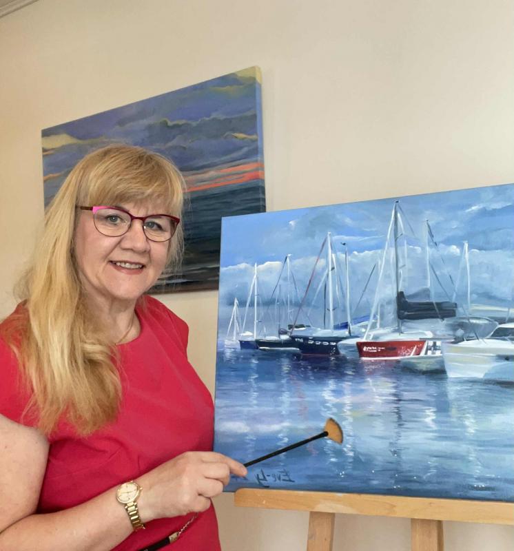 Eve-Ly Villberg i studio