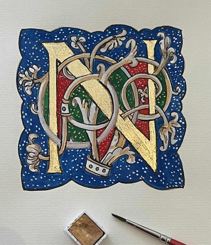 Bokstavskonst, 10 x 10 cm