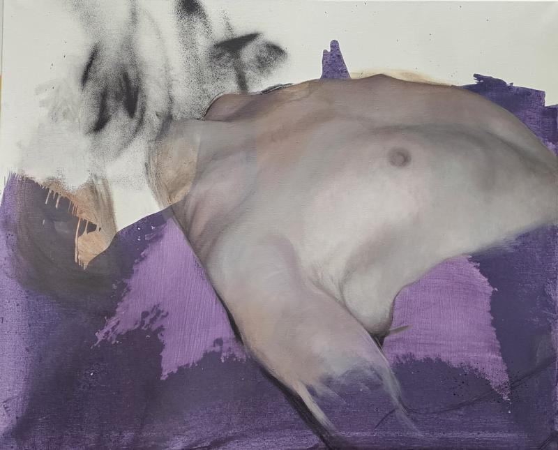 Liitola Maria, Evaporate, Akryyli ja öljy kankaalle, 100 x 120, 2024