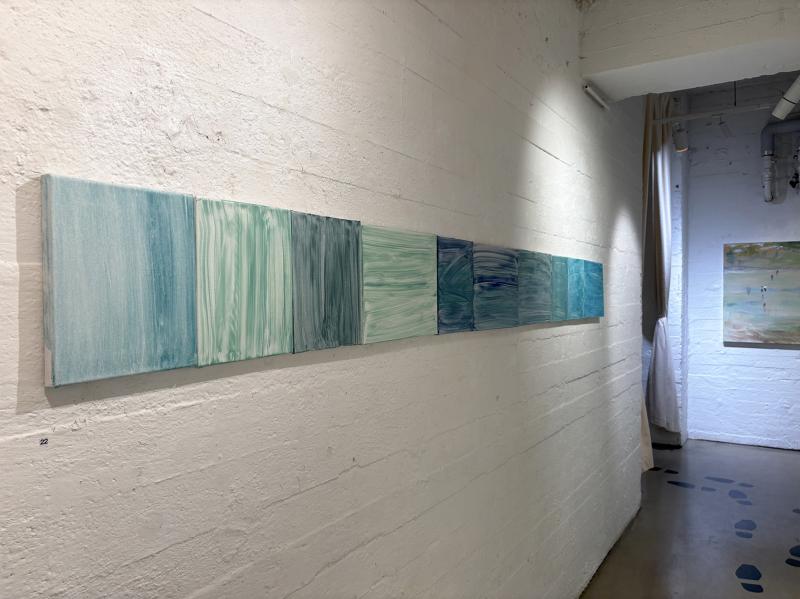 Jaana Valtari, River, öljy kankaalle, 27 x 272, 2025